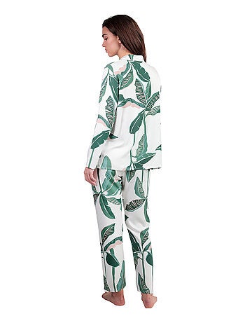 Pyjama pantalon chemise manches longues Luxury Leaves