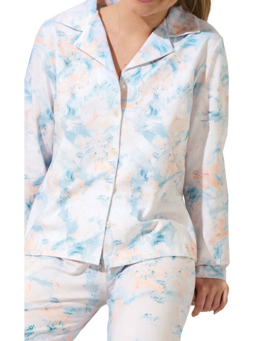 Pyjama pantalon chemise manches longues olena - Kiabi Pyjama pantalon chemise manches longues olena - Kiabi