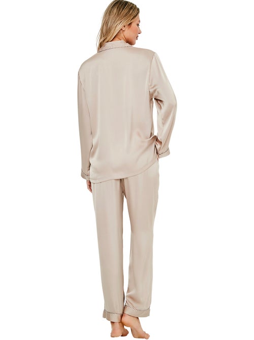 Pyjama pantalon chemise manches longues one gloss - Kiabi Pyjama pantalon chemise manches longues one gloss - Kiabi