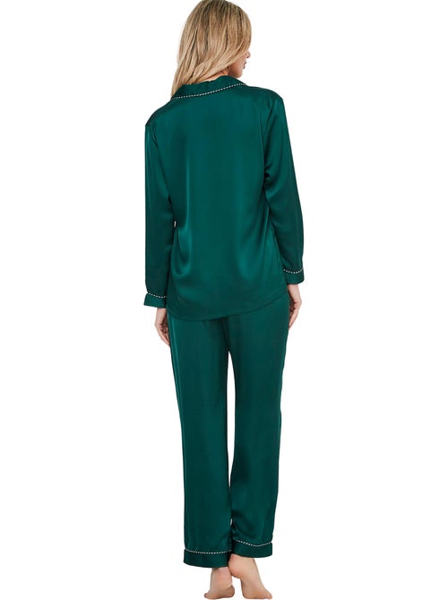Pyjama pantalon chemise manches longues one gloss - Kiabi Pyjama pantalon chemise manches longues one gloss - Kiabi