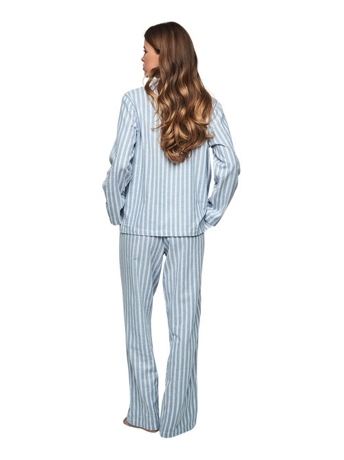 Pyjama pantalon chemise manches longues P105 OXFORD - Kiabi Pyjama pantalon chemise manches longues P105 OXFORD - Kiabi