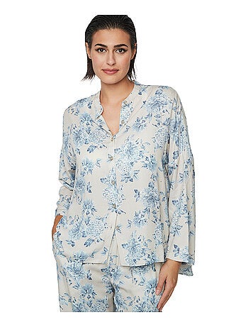 Pyjama pantalon chemise manches longues P107 JARDINS SECRETS