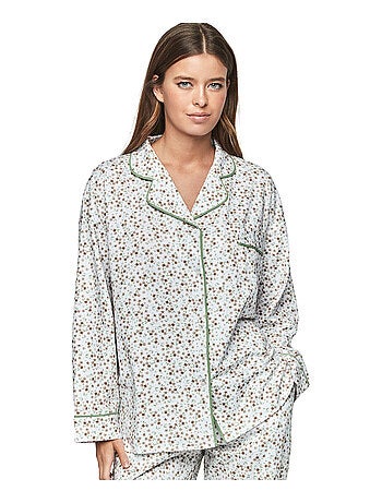 Pyjama pantalon chemise manches longues P111 PREPPY FLOWERS