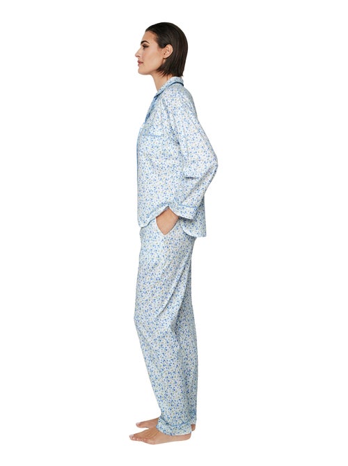 Pyjama pantalon chemise manches longues P111 PREPPY FLOWERS - Kiabi