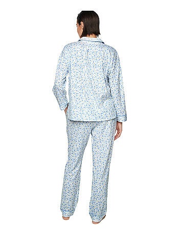 Pyjama pantalon chemise manches longues P111 PREPPY FLOWERS