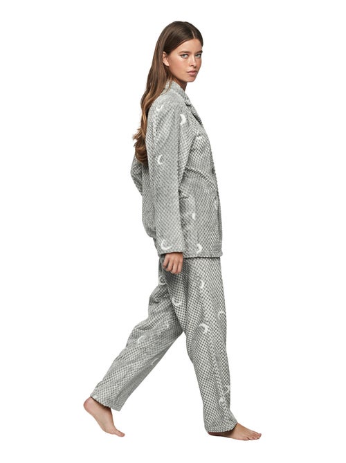 Pyjama pantalon chemise manches longues P112 ETOILE DE SOIR - Kiabi
