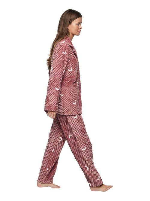 Pyjama pantalon chemise manches longues P112 ETOILE DE SOIR - Kiabi