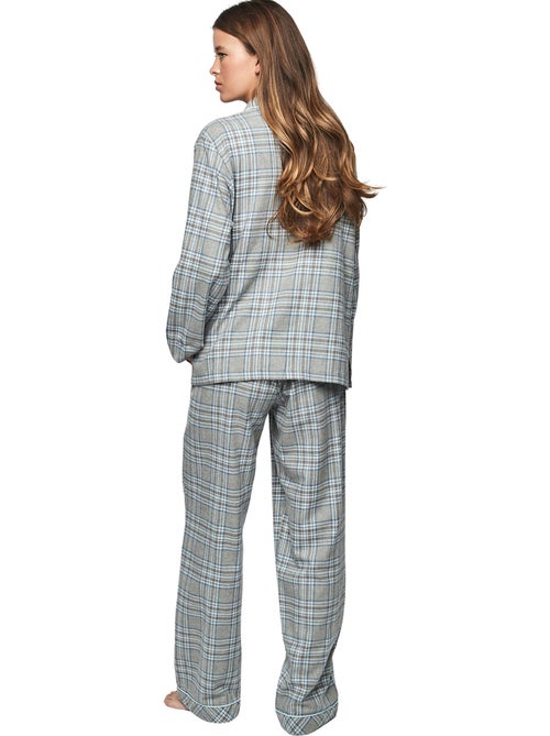 Pyjama pantalon chemise manches longues P114 HERITAGE - Kiabi