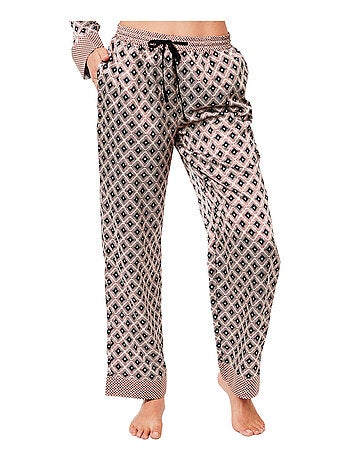 Pyjama pantalon chemise manches longues P116 SATIN SUBLIME