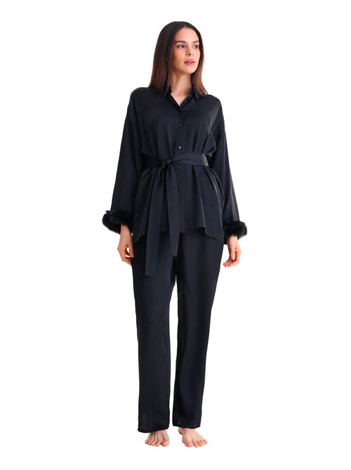 Pyjama pantalon chemise manches longues PASSION - Kiabi Pyjama pantalon chemise manches longues PASSION - Kiabi