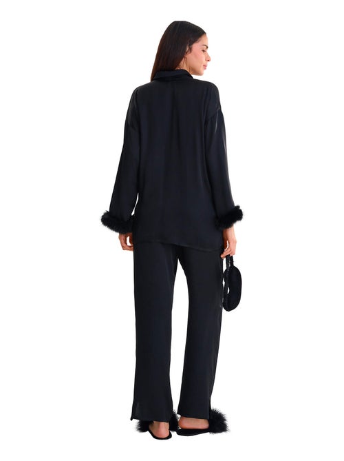 Pyjama pantalon chemise manches longues PASSION - Kiabi Pyjama pantalon chemise manches longues PASSION - Kiabi