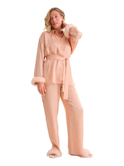 Pyjama pantalon chemise manches longues PASSION - Kiabi