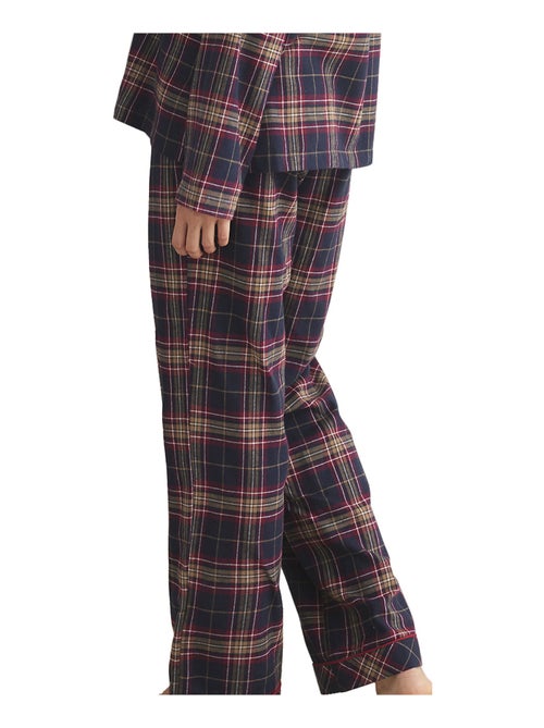 Pyjama pantalon chemise manches longues PLAID - Kiabi