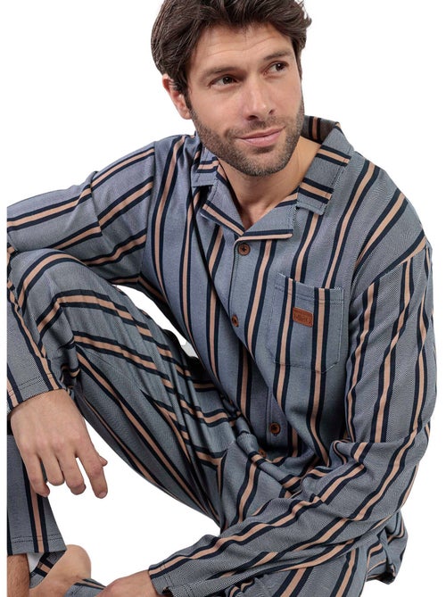 Pyjama pantalon chemise manches longues Pointe Antonio Miro - Kiabi Pyjama pantalon chemise manches longues Pointe Antonio Miro - Kiabi