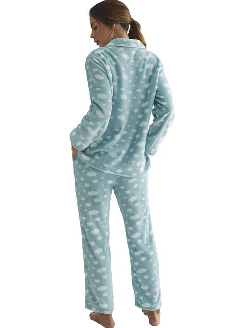 Pyjama pantalon chemise manches longues Polar Joven - Kiabi Pyjama pantalon chemise manches longues Polar Joven - Kiabi
