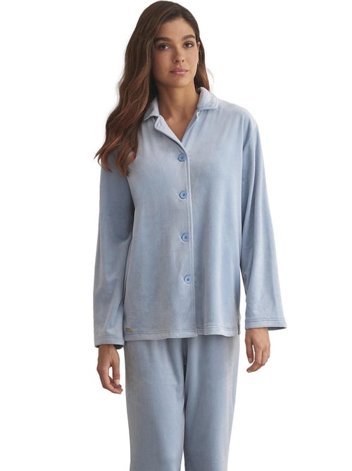 Pyjama pantalon chemise manches longues POLARSOFT - Kiabi Pyjama pantalon chemise manches longues POLARSOFT - Kiabi