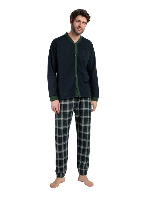 Pyjama pantalon chemise manches longues Smeraldo - Kiabi Pyjama pantalon chemise manches longues Smeraldo - Kiabi