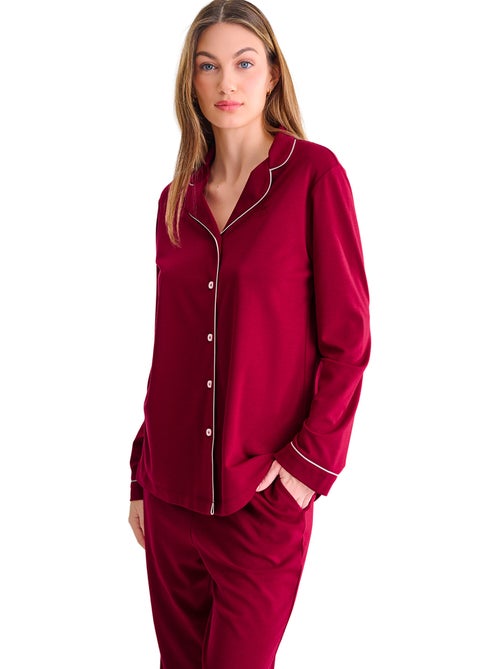 Pyjama pantalon chemise manches longues tara - Kiabi