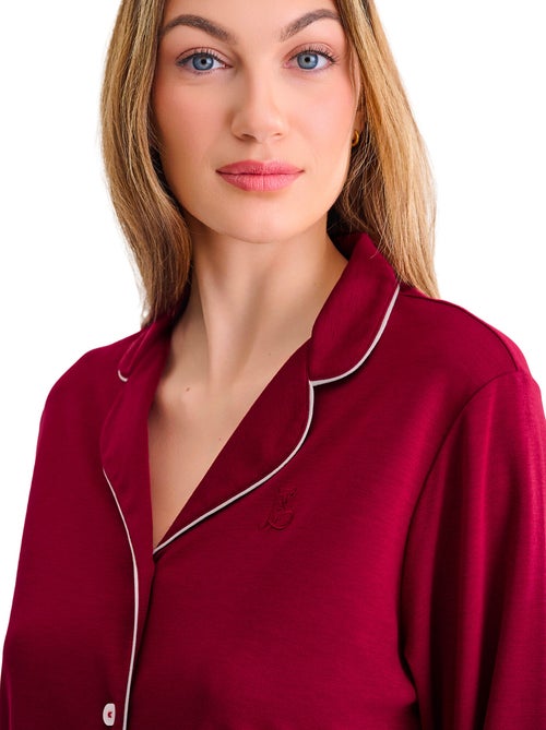Pyjama pantalon chemise manches longues tara - Kiabi