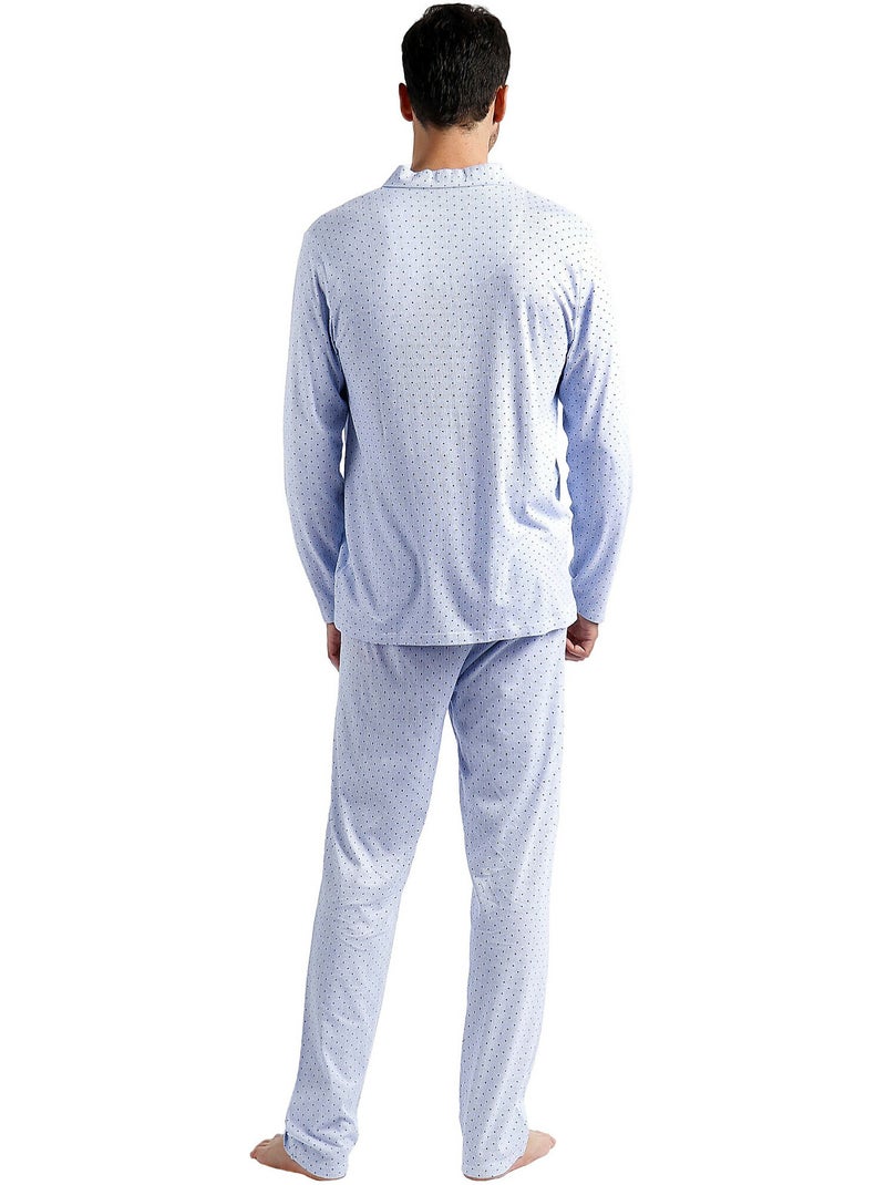 Pyjama pantalon et chemise Stripes And Dots Bleu - Kiabi