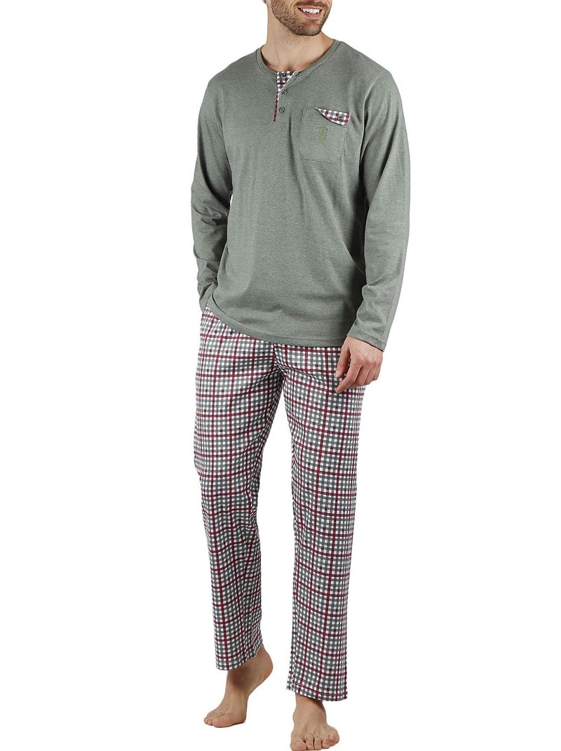 Pyjama pantalon et haut Greenish Vert - Kiabi