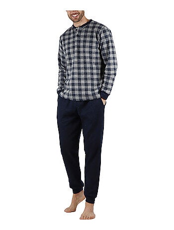 Pyjama pantalon et haut manches longues Vichy