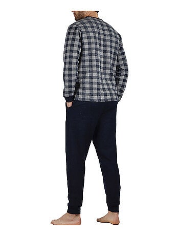Pyjama pantalon et haut manches longues Vichy
