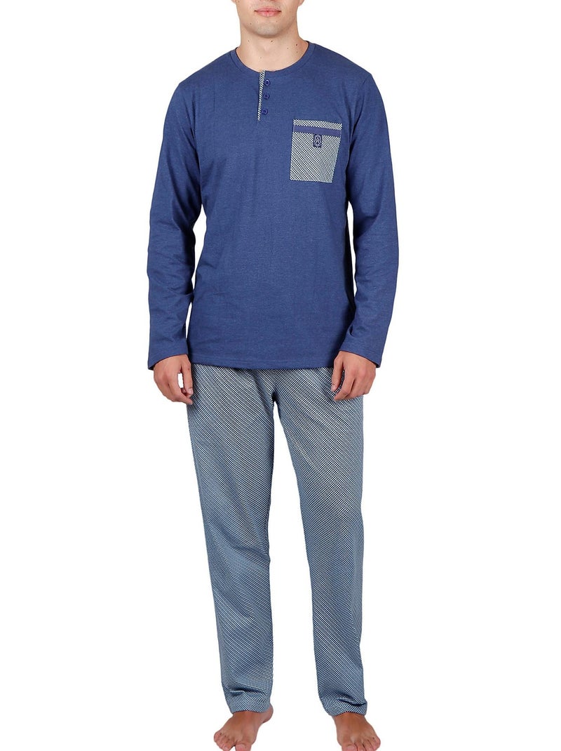 Pyjama pantalon et haut Mercury Bleu - Kiabi