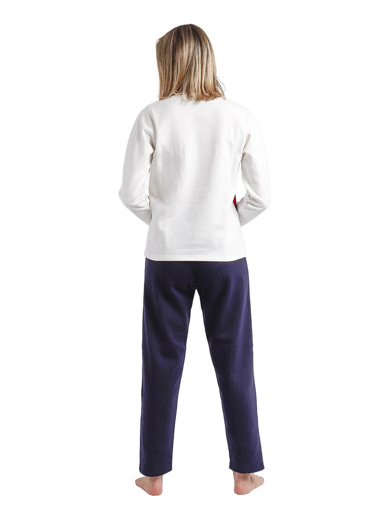 Pyjama pantalon et haut Minnie Zigzag Disney Ecru - Kiabi