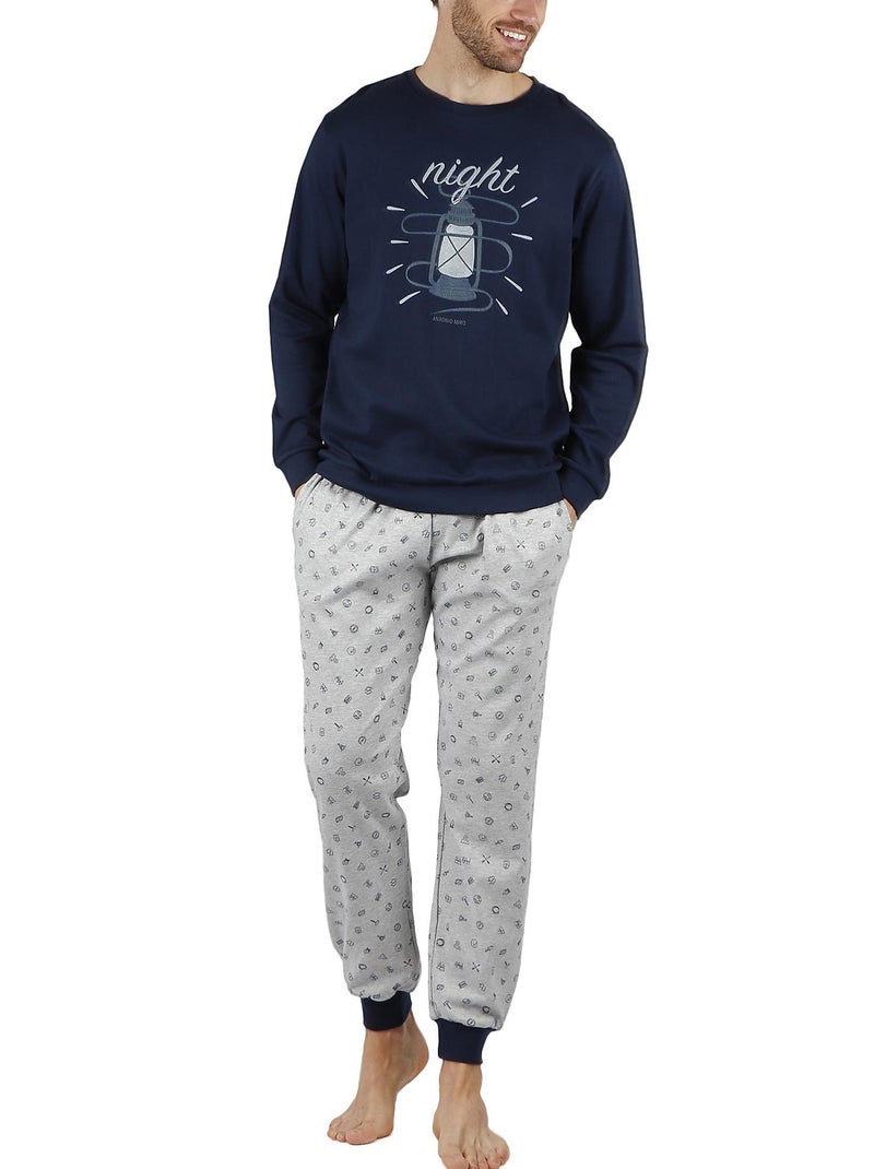 Pyjama pantalon et haut Night Antonio Miro Bleu marine - Kiabi
