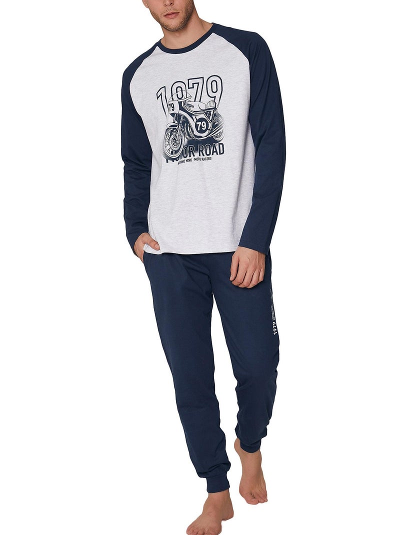 Pyjama pantalon et haut Road Antonio Miro Gris - Kiabi