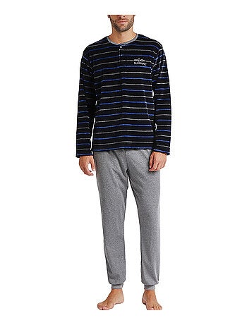 Pyjama pantalon et haut Velour Blues