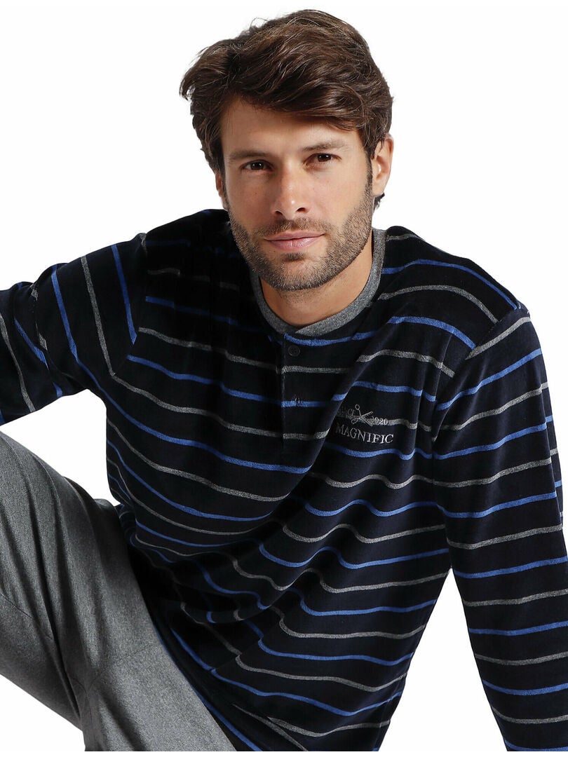 Ensemble pyjama haut à manches longues avec short en jersey