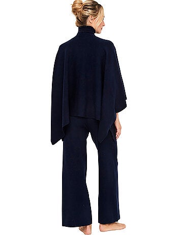 Pyjama pantalon évasé poncho col montant the knit code