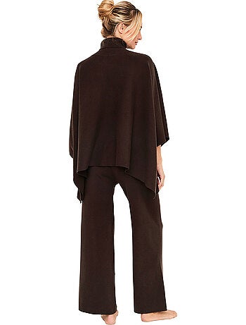 Pyjama pantalon évasé poncho col montant the knit code