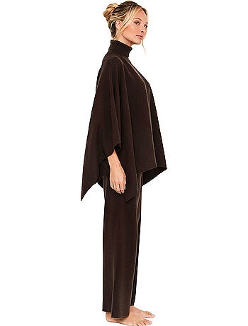 Pyjama pantalon évasé poncho col montant the knit code