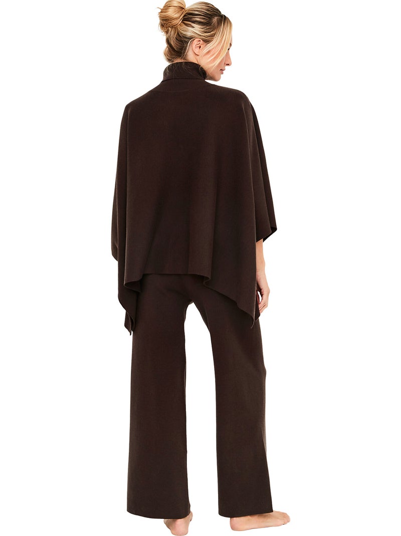 Pyjama pantalon évasé poncho col montant the knit code Marron - Kiabi