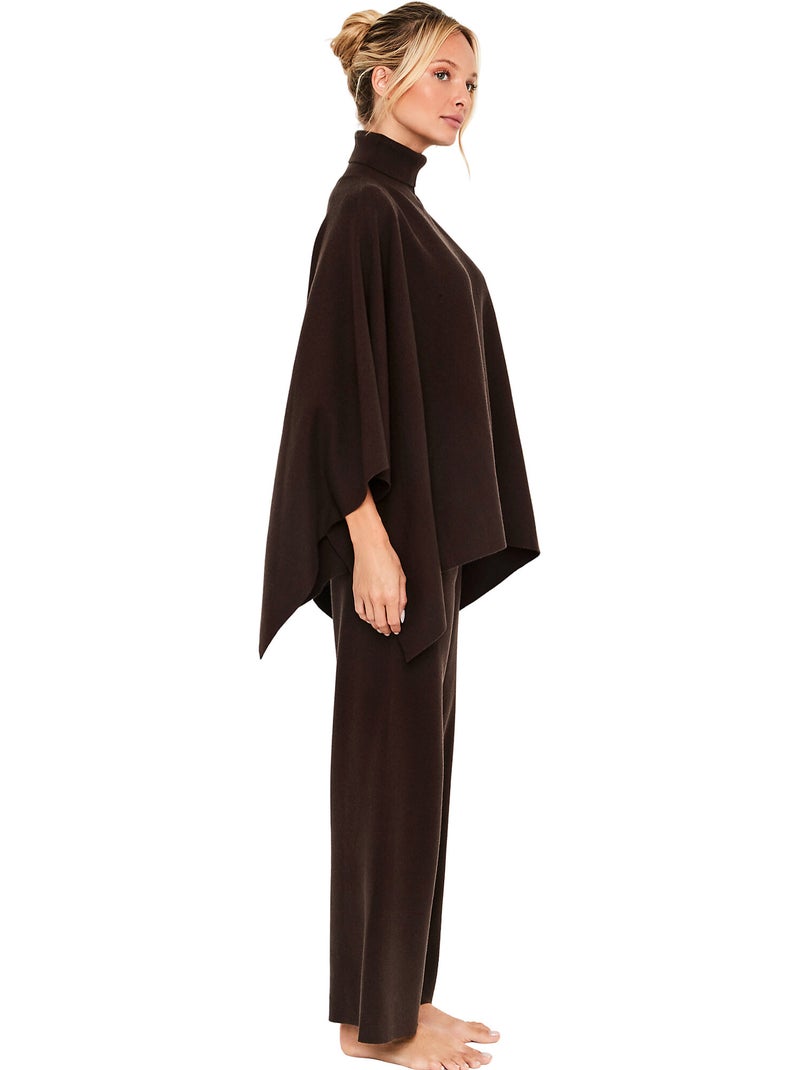 Pyjama pantalon évasé poncho col montant the knit code Marron - Kiabi