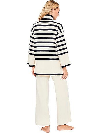 Pyjama pantalon évasé top manches longues graphic city