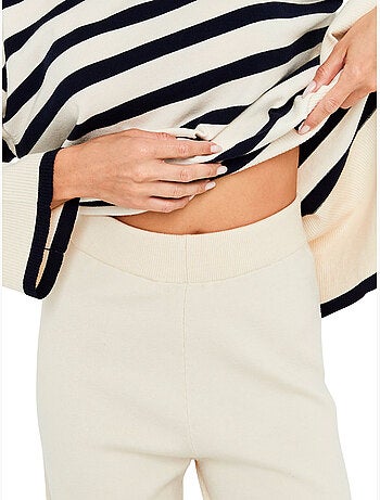 Pyjama pantalon évasé top manches longues graphic city
