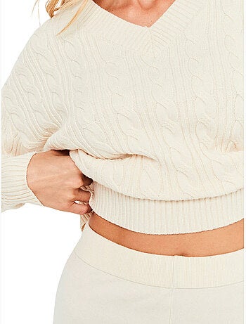 Pyjama pantalon évasé top manches longues twist and urban