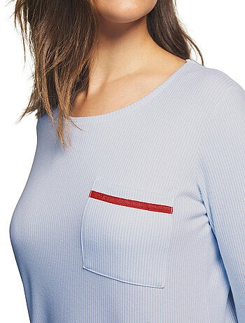 Pyjama pantalon haut manches longues Rayas