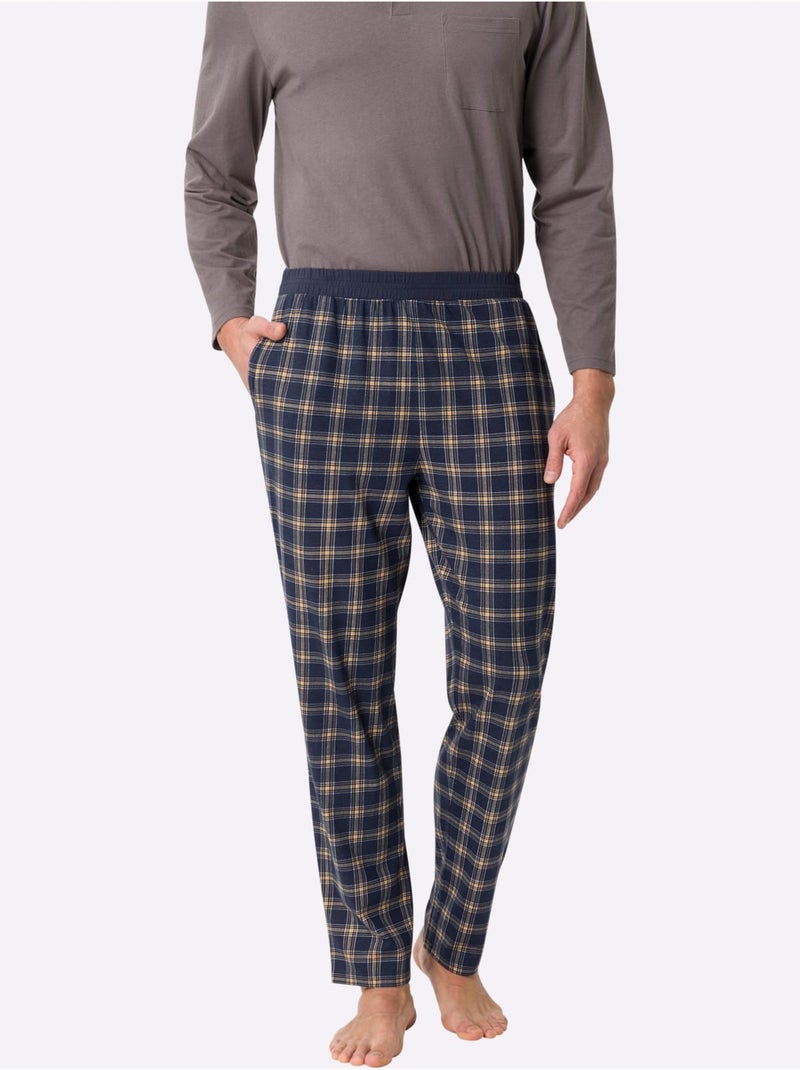 Pyjama-pantalon jersey fin - taille standard - moda vilona Bleu marine - Kiabi