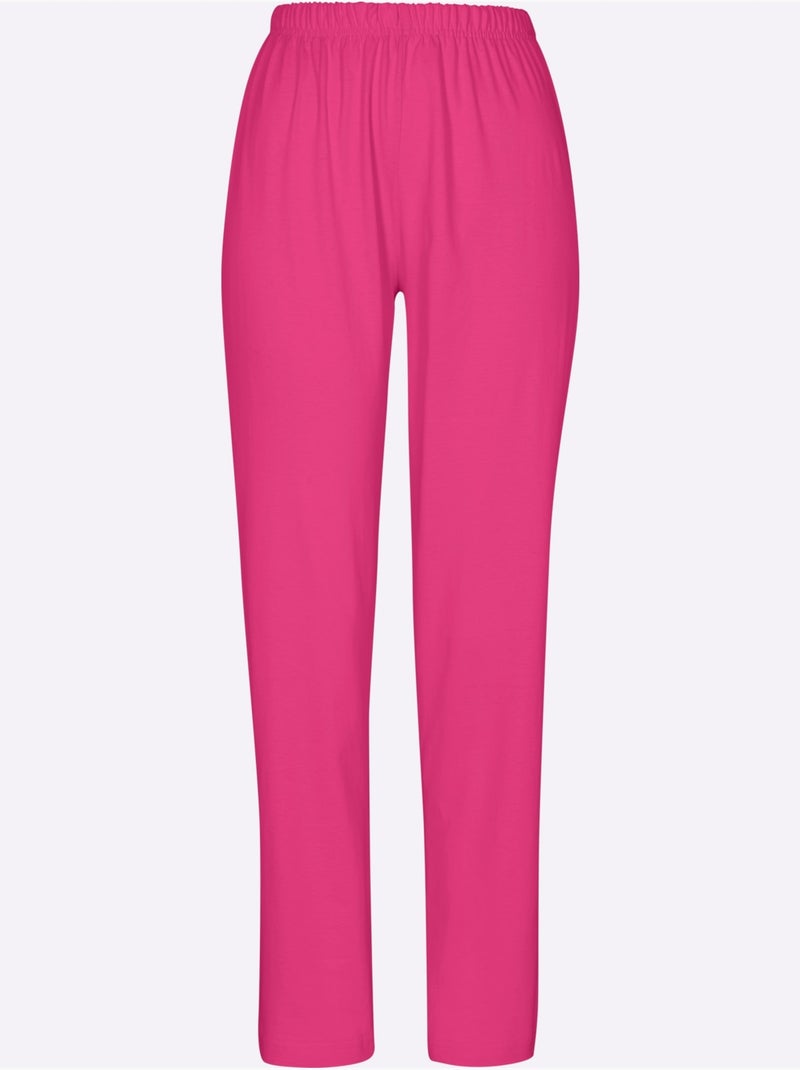 Pyjama-pantalon Jersey Fin - Taille Standard - Witt Rose fushia - Kiabi