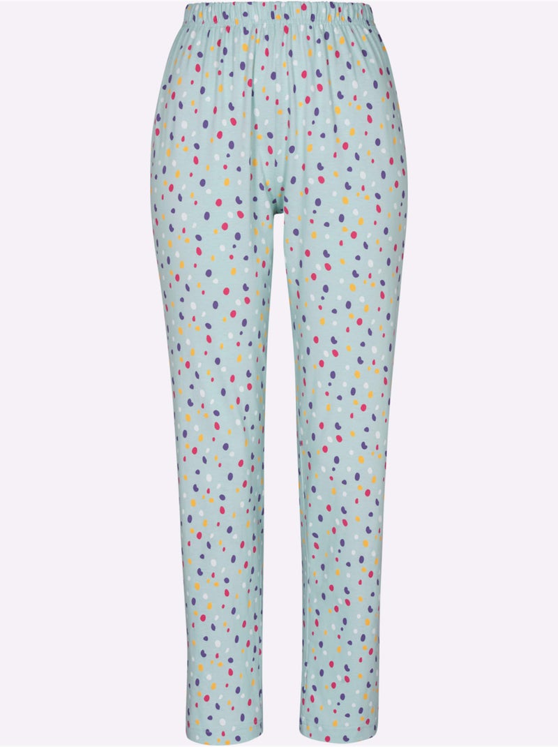 Pyjama-pantalon Jersey Fin - Taille Standard - Witt Vert menthe - Kiabi
