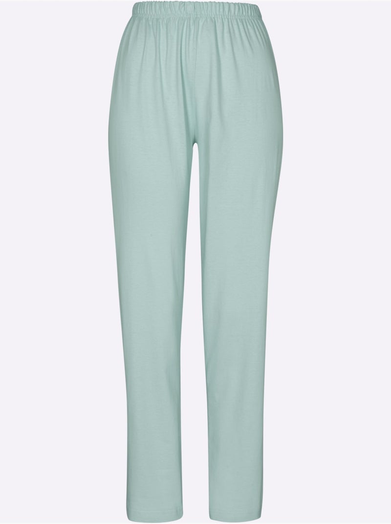 Pyjama-pantalon Jersey Fin - Taille Standard - Witt Vert - Kiabi