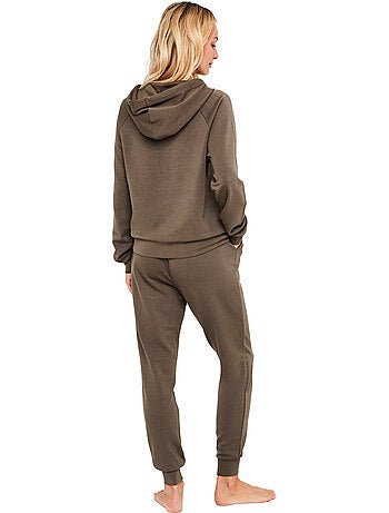 Pyjama pantalon jogger sweat à capuche modal flow