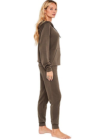 Pyjama pantalon jogger sweat à capuche modal flow