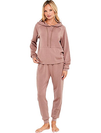 Pyjama pantalon jogger sweat à capuche modal flow