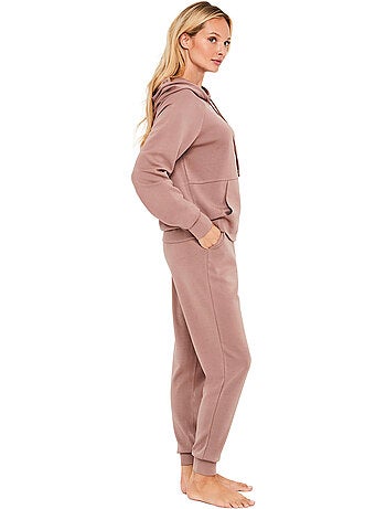 Pyjama pantalon jogger sweat à capuche modal flow